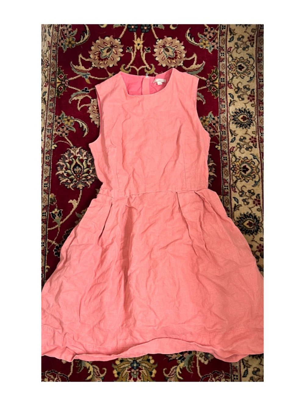 Salmon Linen A-Line Gap Dress